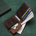 thumbnail image 5 of Cartera de cuero multiusos para negocios, viajes, gran capacidad, estilo retro, 5 of 5