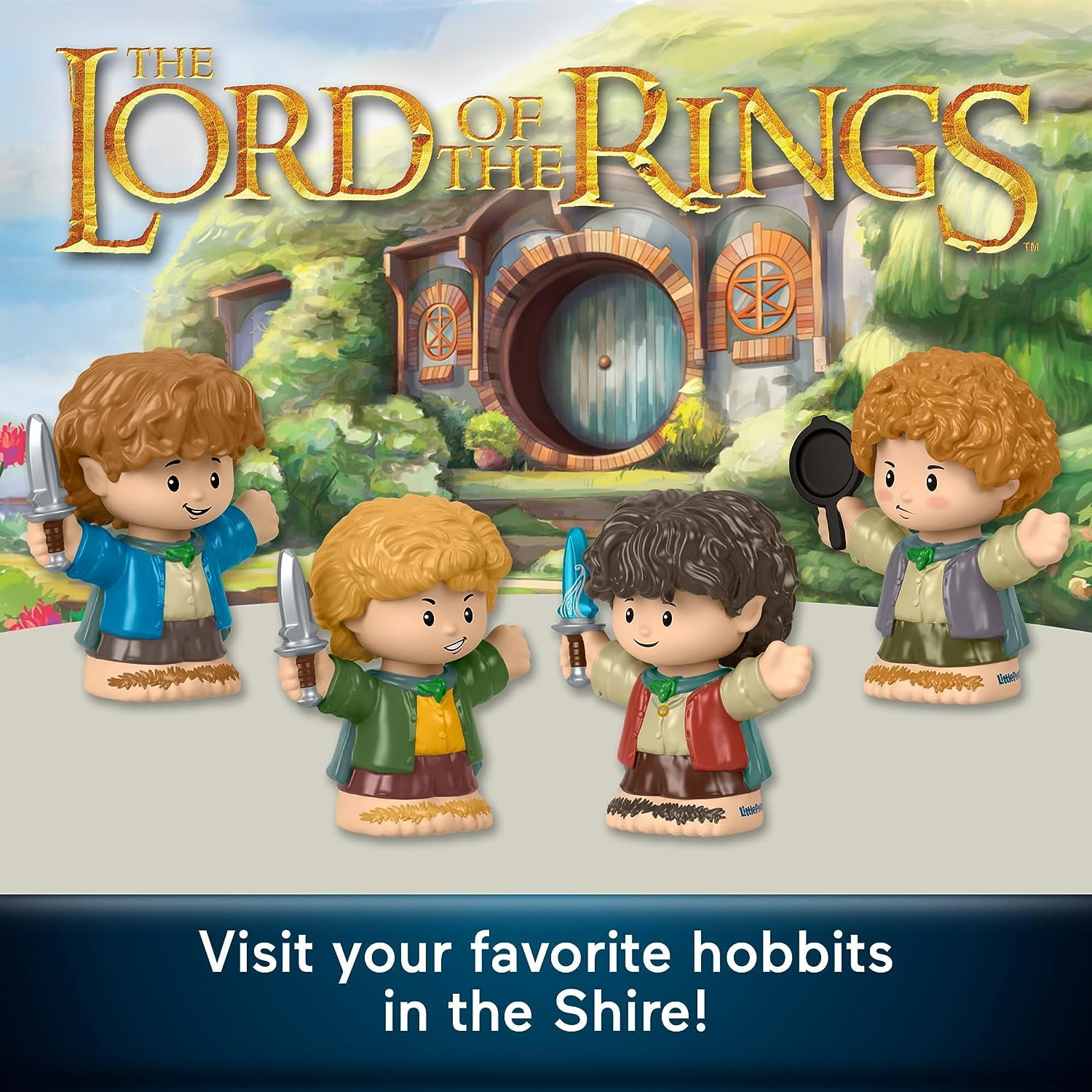 Little People Collector the Lord of the Rings: Hobbits Special Edition Set In A Display Gift Box for Adults & Fans, 4 Figures