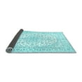 thumbnail image 2 of Ahgly Company Indoor Rectangle Medallion Light Blue Traditional Area Rugs, 5' x 7', 2 of 4