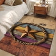thumbnail image 4 of Retro Star Washable Area Rug 3x5 111 Rope Old Mottled Colorful Wood Wall Abstract Low-Profile Large Area Rugs with Non Slip Backing Indoor Floor Carpet for Entrance Living Room Bedroom Home Office, 4 of 9