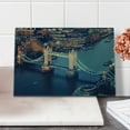 thumbnail image 2 of London Cutting Board, London Aerial View with Tower Bridge at Sunset Internatinal Big Old UK British River, Decorative Tempered Glass Cutting and Serving Board, Small Size, Multicolor, by Ambesonne, 2 of 5