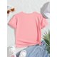 thumbnail image 2 of Camiseta con estampado gráfico "Sé la razón por la que alguien sonríe hoy" y flores de dibujos animados. Camiseta cómoda y moderna para niñas para primavera y verano. Ropa para niñas para actividade, 2 of 6