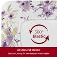 thumbnail image 4 of Mellanni Sheet Set Microfiber, Extra Deep Pocket, 4 Piece California King, Madison Purple, 4 of 9