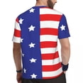 thumbnail image 4 of American Flag T-Shirt Couple The Stars Stripes Print Streetwear Gym T Shirts Comfortable S, 4 of 5