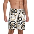 thumbnail image 2 of Balery Snake Pantalones cortos de pijama de punto de algodón para hombre con cinturilla y bolsillos-XX-Large, 2 of 6