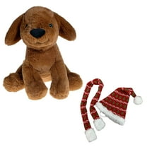 Brownie The Lab 16 Inch Plush with Festive Knit Hat & Scarf Combo Holiday Stuffed Animal Toy