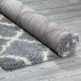 thumbnail image 2 of Ottomanson Shaggy Collection Jute Backing Moroccan Trellis Design Indoor Rug, 2 of 7