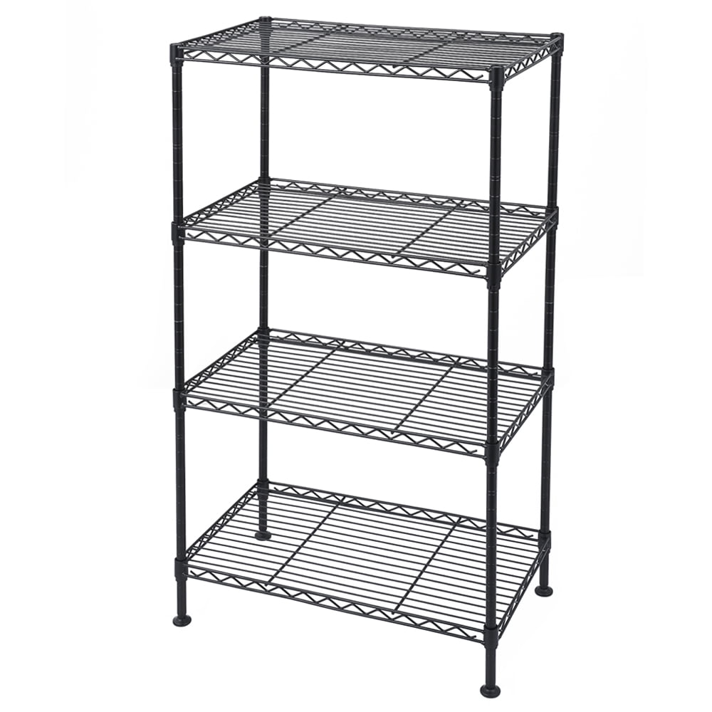 4-Tier Wire Shelving Unit Adjustable Metal Shelf Rack Kitchen Storage Organizer 