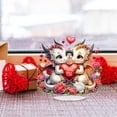 thumbnail image 3 of Flopesn Romantic Valentine's Day DIY Diamond Art Painting Decorative Ornament, Animal Creative Design Acrylic Home Decor Tabletop Ornament (Single-Sided Diamonds)-2PCS-B, 3 of 7