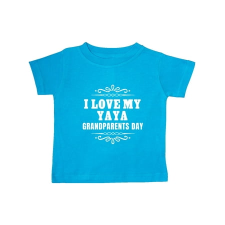 

Inktastic Grandparents Day I Love My Yaya Gift Baby Boy or Baby Girl T-Shirt