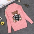 thumbnail image 2 of Sweaters for Girls Size 8 Turtleneck Sweaters for Girls Cable Knit Solid Long Sleeve Chunky Warm Fall Pullover Tops Toddler Winter Clothes, 2 of 2