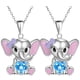 thumbnail image 1 of Cadena y dije de Elefante ElephantNeck01 2 Pzas Collar Elefante/Corazón Plata/Azul Metal. High Monaco MXLEK-002, 1 of 4