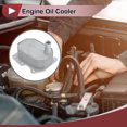 thumbnail image 2 of Unique Bargains 1 Pcs Engine Oil Cooler for Ford Transit Platform Chassis Box Bus 2.4 2006-2014 Aluminum Alloy Silver Tone Transmission Oil Cooler Trans Cooler, 2 of 6