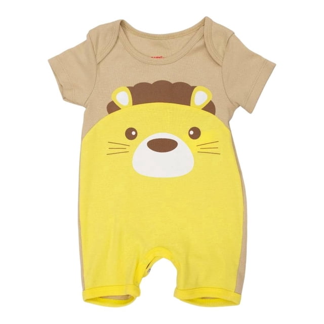 Pañalero Baby Creysi para Niño Cuello Redondo Estampado Ratoncito Café Talla 6 M