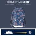 thumbnail image 5 of FORMRS Unisex School Backpack 17" Student Travel Bag with Laptop Compartment, Blue Daisy, 5 of 7