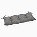 thumbnail image 3 of Pillow Perfect Indoor/Outdoor Gray Textured Solid Tufted Loveseat Cushion, 3 of 4