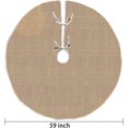 thumbnail image 2 of 59 Inch Linen Burlap Christmas Tree Skirt Large Round, 2 of 5