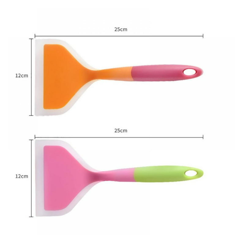 Silicone Pancakes Shovel Wide Spatula, Turner Nonstick Fried Shovel Fish Spatula - Silicone Wide Flexible Turner - for Nonstick Cookware Egg Cookie