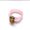 Pink, variant on Korean Style Acrylic Ring with Rhinestone Inlay: Irregular Geometry, Sweet Temperament Ring for Women, Perfect Gift for Birthdays and Holidays