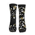 thumbnail image 3 of Crew Socks for Women Men, Honey Bees at Night  Moisture Running Athletic Football Striped Socks Cushion Tube Socks, 3 of 7