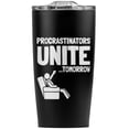 thumbnail image 2 of Procrastinators Unite Tomorrow Funny Stainless Steel 20 oz Travel Tumbler, Vacuum Insulated & Double Wall with Leakproof Sliding Lid | Great for Coffee/Hot Drinks and Cold Beverages, 2 of 6