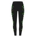 thumbnail image 4 of QATAINLAV Women's Full Length Leggings St Patricks Day Shamrock Graphic Scrunch Butt Leggings Casual High Waisted Tummy Control Workout Yoga Pants Green S Mother's Day Gifts, 4 of 5