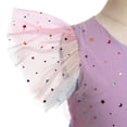 thumbnail image 5 of IBTOM CASTLE Kids Girls Princess Tulle Tutu Dress Flutter Sleeve Star Glitters Rainbow Birthday Party Pageant Summer Dresses 9-10 Years Rainbow Purple, 5 of 8