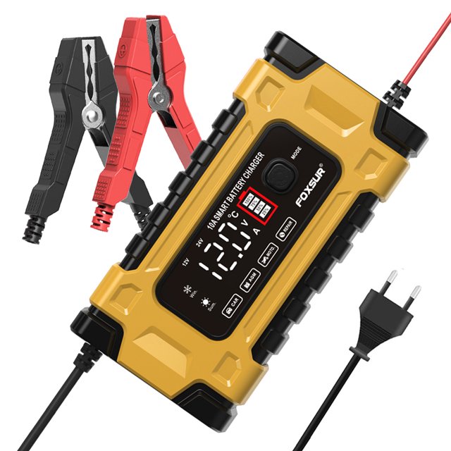 Cargador De Batería De Coche Cargador de batería de coche 12V 10A 24V 5A Carga rápida inteligente automática (UE) Tmvgtek Accesorios para autos y motos