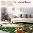 thumbnail image 2 of ODIKA 2'x3' Machine Washable Non-Slip Area Rug, Whimsical Woodland Creatures and Flora Playful High Traffic Rug, Green, 282221, 2 of 7