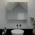 thumbnail image 6 of Croydex Williams Double Door Aluminium Bathroom Medicine Cabinet with Mirror in Silver (30X26in), 6 of 11