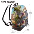 thumbnail image 2 of Easygdp Playful Hedgehog Forest Pond Mochila de Cuero para Mujeres, Bolso de Hombro, Bolsos de Mano de Moda para Trabajo y Viajes, 2 of 4