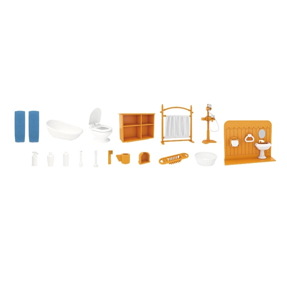 Miniature Room Furniture Set with Accessories for 1/12 Dollhouses Decorations Scene Landscaping for Kids Roleplay Game