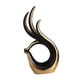 thumbnail image 4 of Estatua de cerámica de arte abstracto para decoración del hogar, estantería, comedor y sala de estar. Oro negro, 4 of 9
