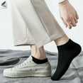 thumbnail image 5 of PULLIMORE 9 Pairs Mens Womens Ankle Athletic Socks Casual Solid Low Cut Sock (Black), 5 of 9
