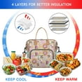 thumbnail image 4 of Pioneer Flower Floral Print Pattern Womens Lunch Box for Work,Insulated Large Lunch Bag for Tween and Teen,Loncheras Para Mujer,Leakproof Adult Lunch Bag for Work,Beach,Travel,Picnic,Camping, 4 of 7