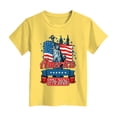 thumbnail image 5 of Zshosam 4th of July Girls Shirts American Flag Shirts Girls Patriotic Shirt USA Flag Stars Stripes Print T-Shirt 4th of July Tee Tops Size 2T 3T,(Yellow 2-3 Years), 5 of 5