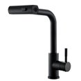 thumbnail image 1 of Grifo de cocina Cenosa Waterfall con pulverizador desplegable, color negro, 1 of 7