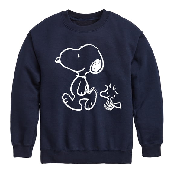 Peanuts - I'll Follow You Graphic Long Sleeve Fleece Sweatshirt