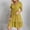 Yellow, variant on Women's Summer Casual Dress V Neck Flowy Loose Fit Ruffle Hem Tiered Swing Midi Beach Trendy 2025 Outfits