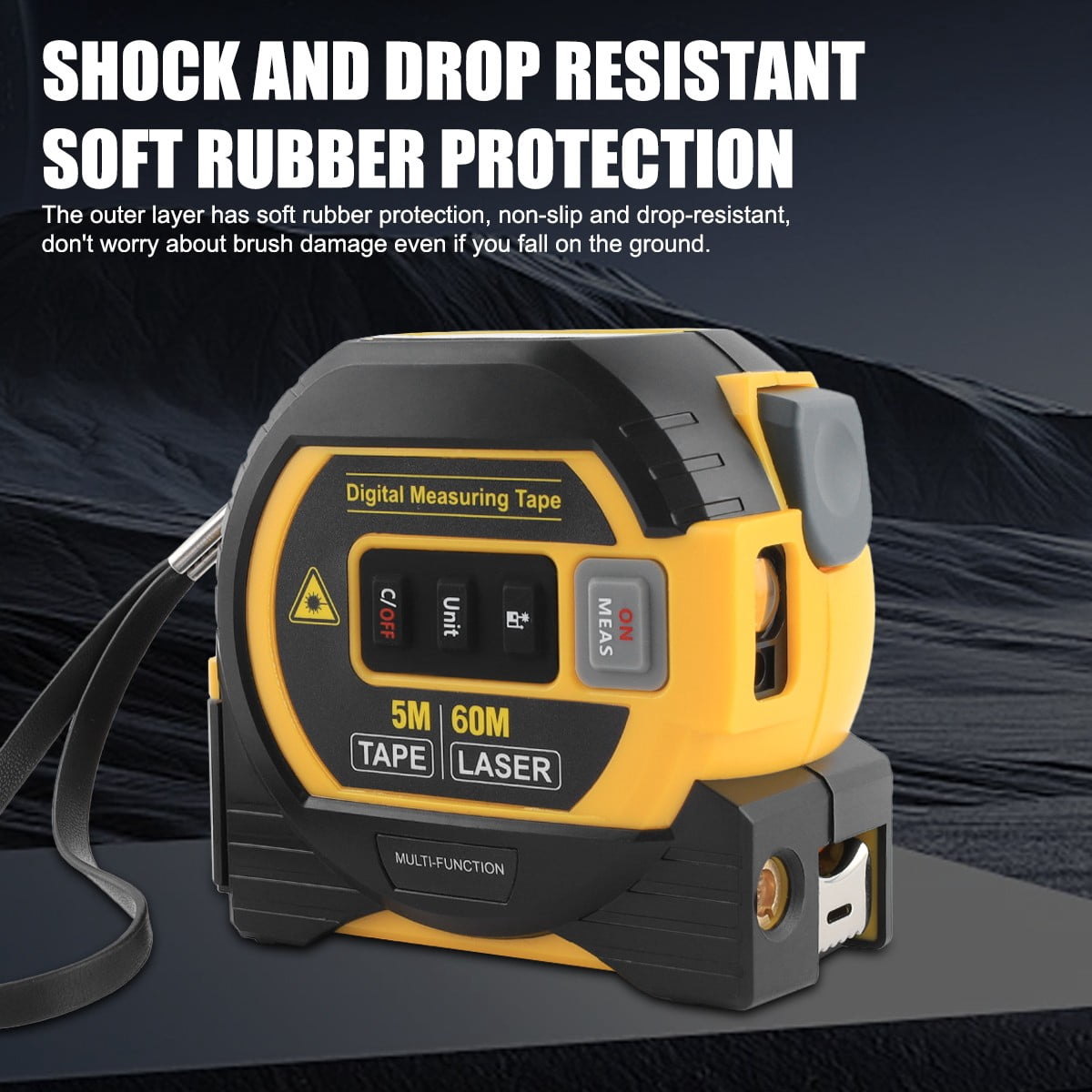 3 In 1 Laser Tape Measure Digital Tape Measure High Precision Laser Rangefinder