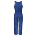 thumbnail image 4 of Riforla Women Casual Sleeveless Tank Jumpsuit Demin Jeans Beach Strappy Button Rompers with Pockets Jumpsuit Jumpsuits for Women Dark Blue M, 4 of 4