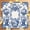 Color 2, variant on Mahjong Mat 31.5" x 31.5" Ornamental Crane Floral Frame Blue Orange Birds Decorative Asian Non-Slip Noise Reduction American Mahjong Tiles Table Cover for Dominoes Poker Card Board Games Gift