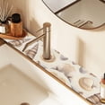 thumbnail image 2 of Yayeee Faucet Mat for Kitchen Sink 30" Diatomite Long Splash Guard Pad, Beige Watercolor Seashells, 2 of 7