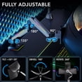 thumbnail image 5 of Mount-It! Heavy-Duty Single Computer Monitor Arm for Ultrawide Curved Screens Up To 49", Gaming Monitor, RGB Lights, USB, 5 of 10