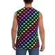 thumbnail image 4 of Fotbe Rainbow Hearts Men's Camiseta sin Mangas Estampada para Hombres, Playera Casual para Gimnasio, Entrenamiento, Playa-Large, 4 of 7