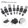 thumbnail image 4 of Uxcell Wire Organizer Ties, 6-25.5/8.5-27.5/9.3-31.9mm Cable Management Adjustable Adhesive Cord Clips Wire Black 15Pcs, 4 of 5