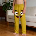 thumbnail image 4 of OGLCCG Beach Pants for Boys Funny Graphic Print Casual Summer Elastic Waist Vacation Pants with Pockets Wide Leg Loung Trousers 4-14 Years, 4 of 8