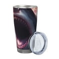 thumbnail image 2 of Cauagu Dramatic Shark Attack Pattern 20oz Tumbler,Stainless Steel Vacuum Insulated Tumbler with Lid Insulated Coffee Mug Thermal Cup with Splash Proof Sliding Lid-Without Straw, 2 of 8