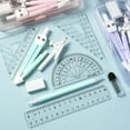 thumbnail image 4 of Complete Plastic Geometry Kits With 9 Essential Tools Including Compass Rulers For Precise Technical Drawing, 4 of 9