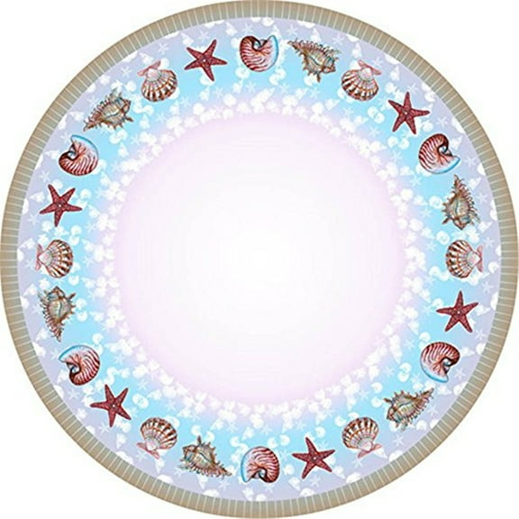 Betsy Drake TR094G 68 in. Shells Round Table Cloth
